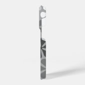 Abstrakte Blume Schwarz-weiß Grau iPhone Hülle (Linke Seite)