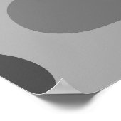 Abstrakte Blume Schwarz-weiß Grau Poster (Ecke)