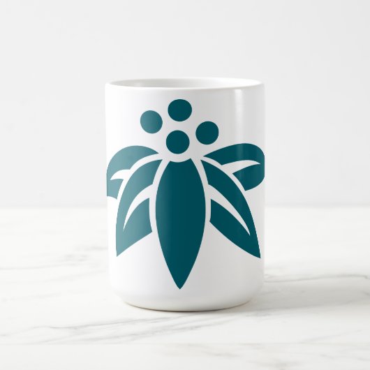 Abstrakte Blume Silhouette Kaffee Tasse (Mittel)