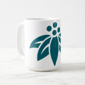 Abstrakte Blume Silhouette Kaffee Tasse (Vorderseite Links)