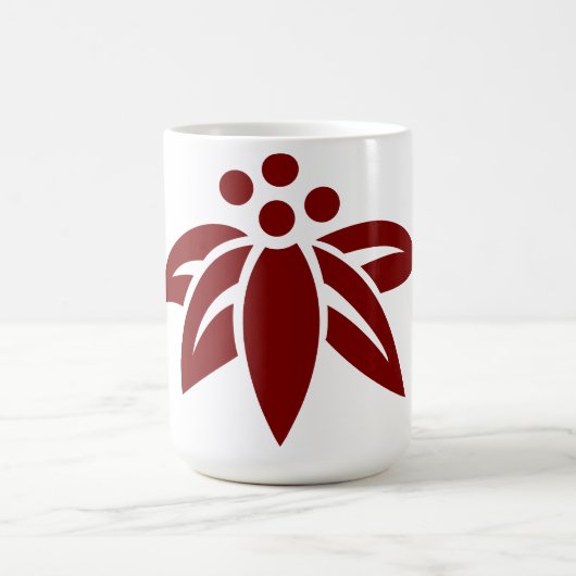 Abstrakte Blume Silhouette Kaffee Tasse (Mittel)