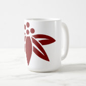 Abstrakte Blume Silhouette Kaffee Tasse (VorderseiteRechts)