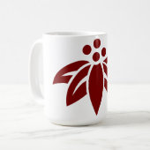 Abstrakte Blume Silhouette Kaffee Tasse (Vorderseite Links)