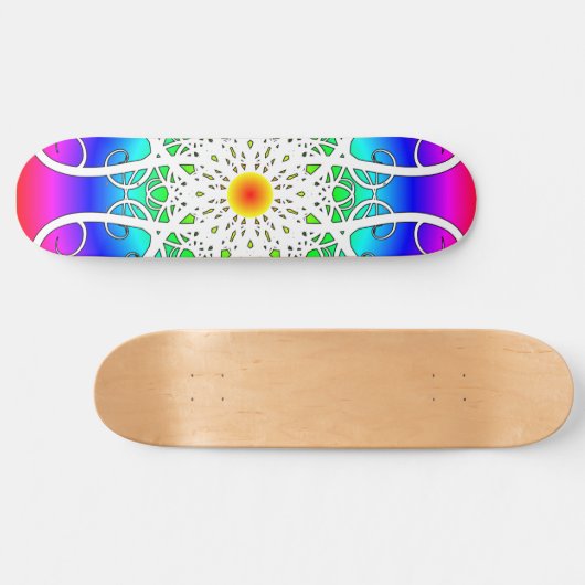 Abstrakte Blume Skateboard (Horizontal)