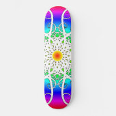 Abstrakte Blume Skateboard (Vorderseite)