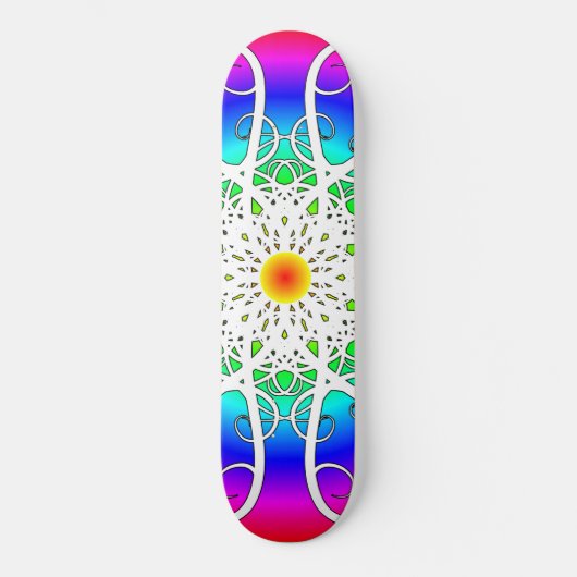Abstrakte Blume Skateboard (Vorderseite)