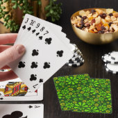Abstrakte Blume spielen Karten Spielkarten (In Situ)