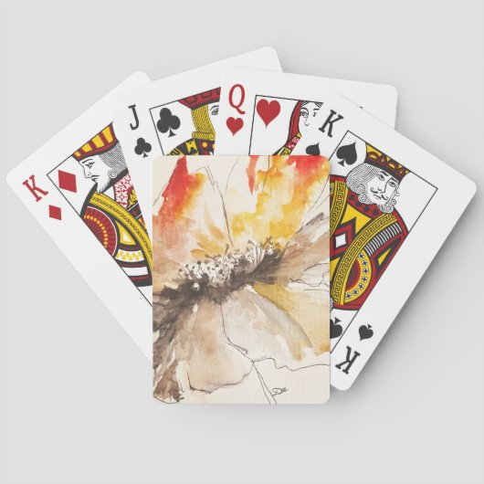 Abstrakte Blume Spielkarten (Rückseite)