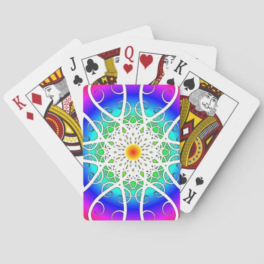 Abstrakte Blume Spielkarten (Rückseite)