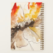 Abstrakte Blume SpiralNotebook Notizblock (Rückseite)