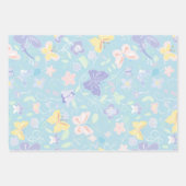 Abstrakte Blume Spring Soft Pastel Set 3 Geschenkpapier Set (Vorderseite 2)