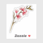 Abstrakte Blume Style Design Aufkleber (Blatt)