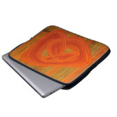 Abstrakte Blume Swirl Laptopschutzhülle (Vorne Knopf)