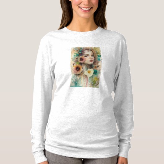 Abstrakte Blume T-Shirt (Vorderseite)