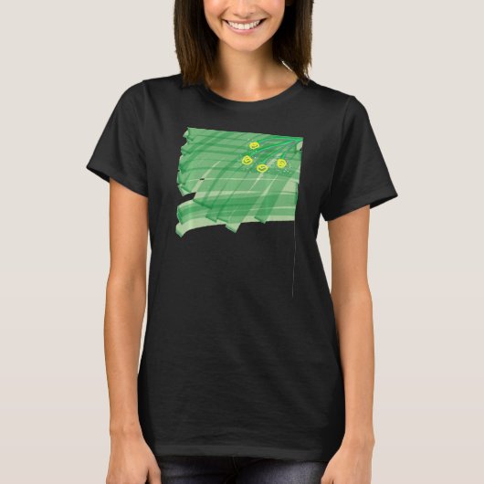 Abstrakte Blume T-Shirt (Vorderseite)