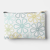 Abstrakte Blume Tees Gelb Limon Weiß Zubehörtasche (Rückseite)