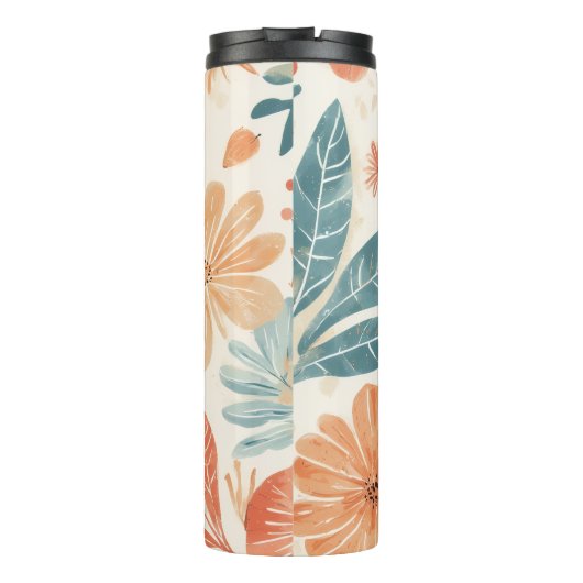 Abstrakte Blume Thermosbecher (Rückseite)