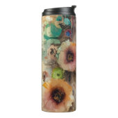 Abstrakte Blume Thermosbecher (Nach links gedreht)