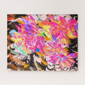 Abstrakte Blume Tiermuster Puzzle (Horizontal)