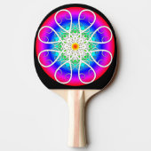 Abstrakte Blume Tischtennis Schläger (Rückseite)