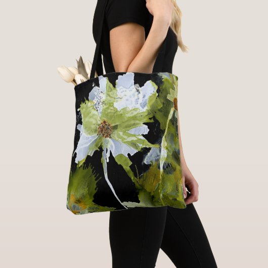 Abstrakte Blume Totbeutel Tasche (Von Nahem)