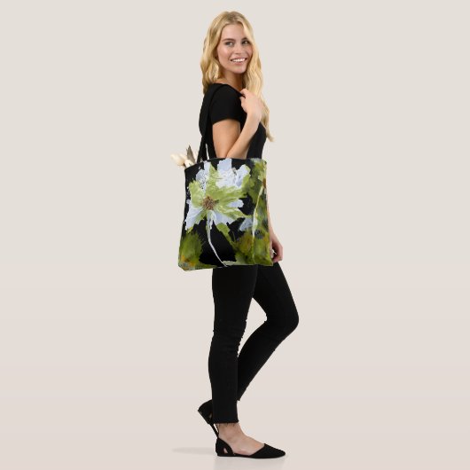 Abstrakte Blume Totbeutel Tasche (Am Model)