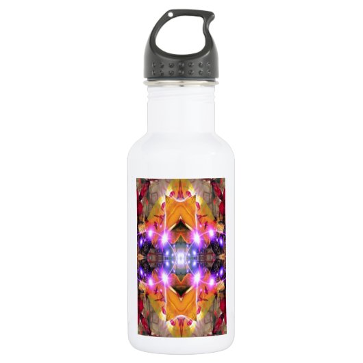 Abstrakte Blume Trinkflasche (Vorderseite)