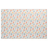 Abstrakte Blume und Blätter auf Weiß Stoff (Fat Quarter (45,7 x 55,9 cm))