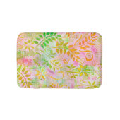 Abstrakte Blume und Blätter Badematte (Vorderseite)