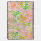 Abstrakte Blume und Blätter Decke (Vorderseite Vertikal)