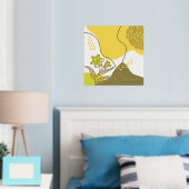 Abstrakte Blume und Blätter Foliendrucke (In Situ (Schlafzimmer))