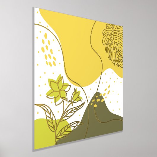 Abstrakte Blume und Blätter Foliendrucke (Ablage )