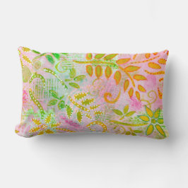 Abstrakte Blume und Blätter Kissen