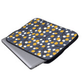 Abstrakte Blume und Blätter Laptopschutzhülle (Vorne Knopf)
