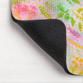 Abstrakte Blume und Blätter Maus-Pad Mousepad (Ecke)