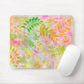 Abstrakte Blume und Blätter Maus-Pad Mousepad (Mit Mouse)