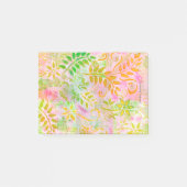 Abstrakte Blume und Blätter Post-it Klebezettel (Vorderseite)