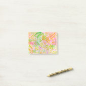Abstrakte Blume und Blätter Post-it Klebezettel (Auf Schreibtisch)