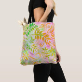 Abstrakte Blume und Blätter Tasche (Von Nahem)