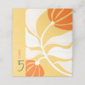 Abstrakte Blume und Hochzeit Platzkarte (Außenseite Aufgefaltet)