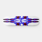 Abstrakte Blume und Pfeile Skateboard (Horizontal)