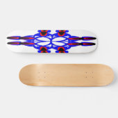 Abstrakte Blume und Pfeile Skateboard (Horizontal)