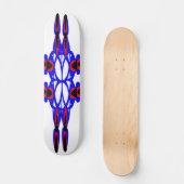 Abstrakte Blume und Pfeile Skateboard (Vorderseite)