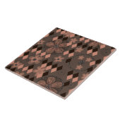 Abstrakte Blume und Rhombusse Fliese (Seite)