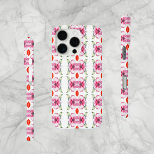 Abstrakte Blume und Roter Lipstick iPhone 16 Pro Hülle