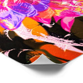 Abstrakte Blume und Tierdruck Poster (Ecke)