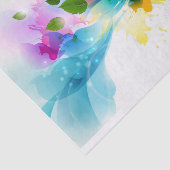 Abstrakte Blume und Wolken - Gewebepapier Seidenpapier (Ausschnitt)