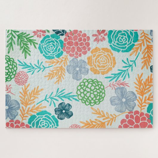 Abstrakte Blume und Zweifler Puzzle (Horizontal)