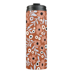 Abstrakte Blume Vintagen Hintergrund. Kleine Thermosbecher