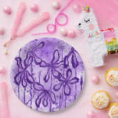 Abstrakte Blume Violet Sky Pappteller (Party)